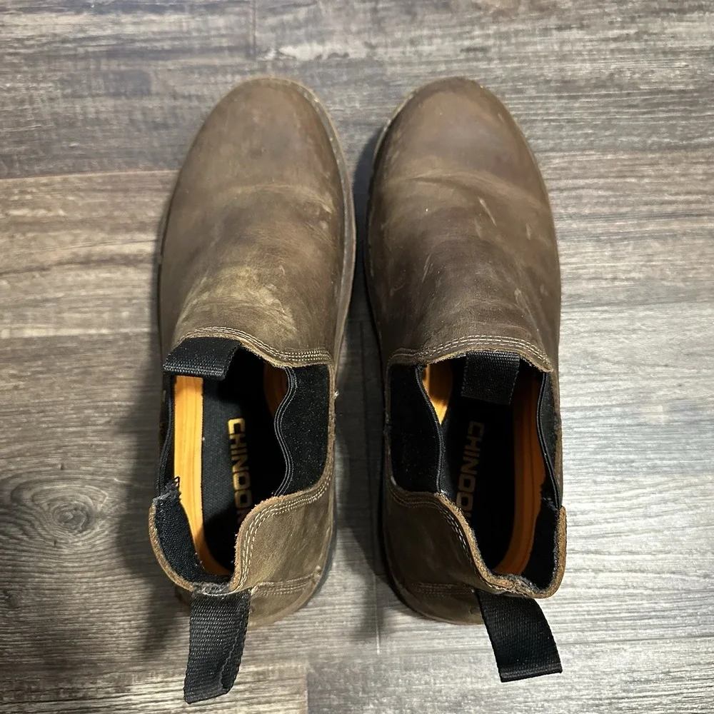 Chinook Romeo Heritage Full Grain Leather Slip-On Boots Men's Brown Shoe